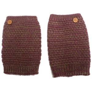 Raspberry Popcorn Pattern Knit Button Boot Cuffs